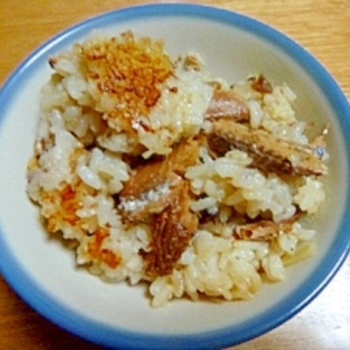 さんま蒲焼き缶詰め飯